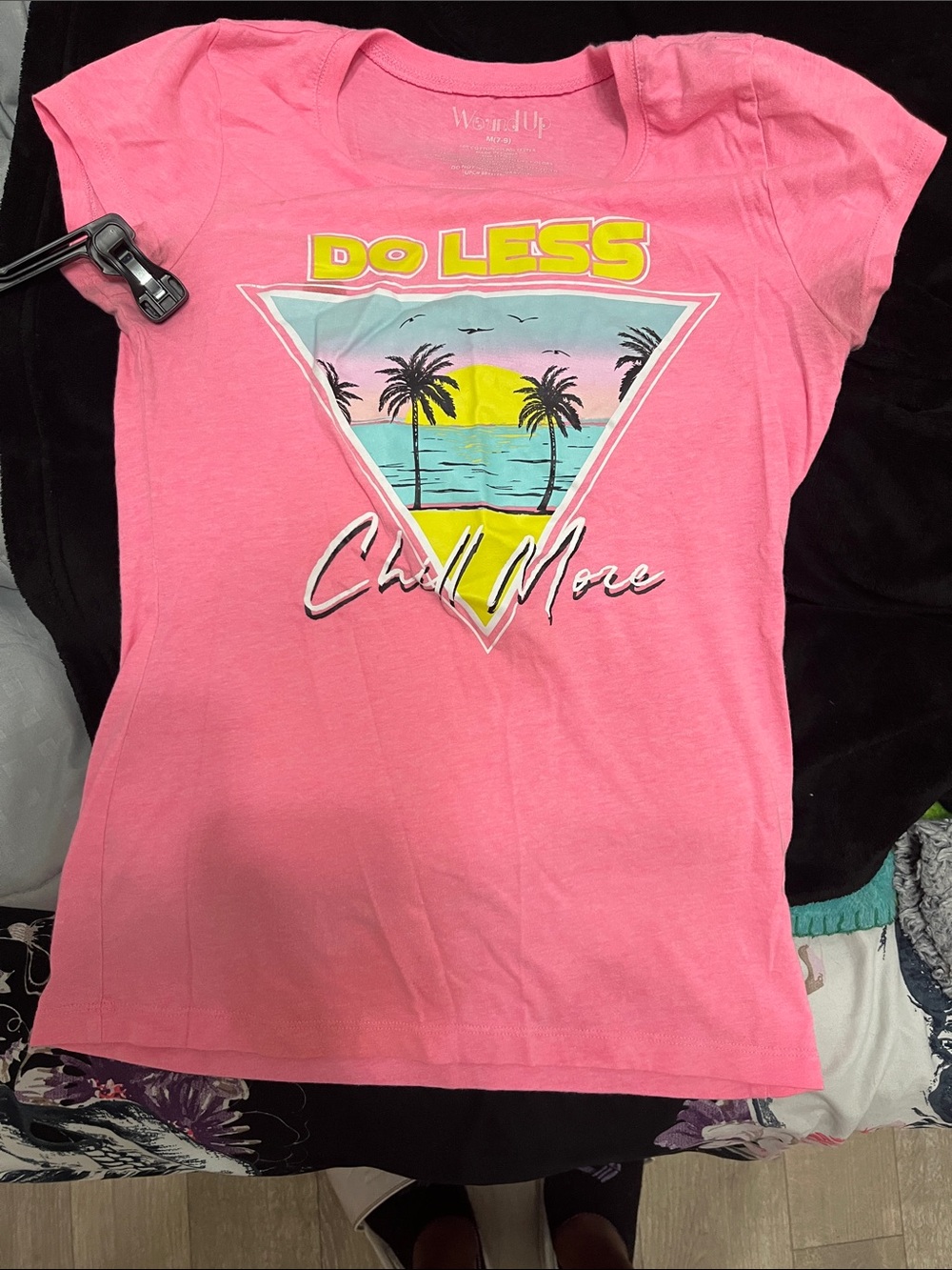 Wound Up Pink Girls' "Do Less Chill More" Graphic Tee